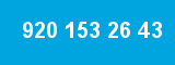 920 153 26 43 920 153 26 43